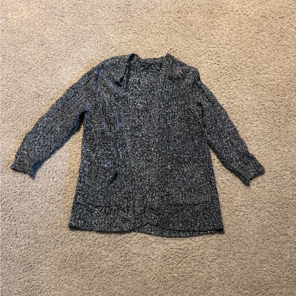 American Eagle Outfitters Charcoal Knit Cardigan Sweater